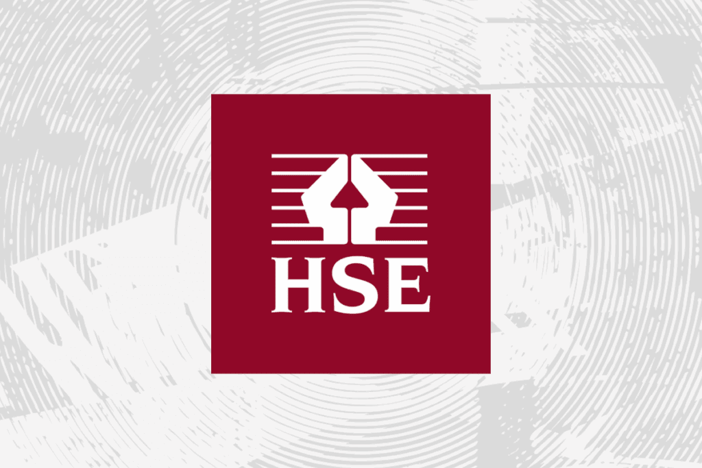 vibration risk management - Health and Safety Executive (HSE) logo on a white background.